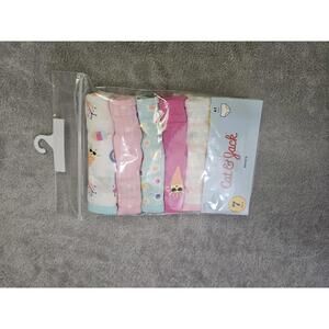 New Cat And Jack 4t Girls 7 Pack Brief Underwear Assorted Designs